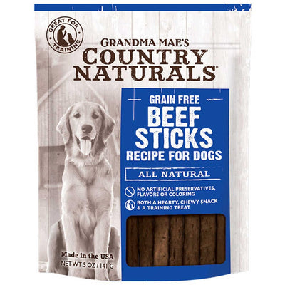 Grandma Mae's Country Naturals Grain Free Beef Bars Chewy Dog Treats, 5 Ounces