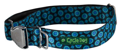 Cycle Dog Bottle Opener Recycled Dog Collar, Wide Width, Solid Mint, Medium