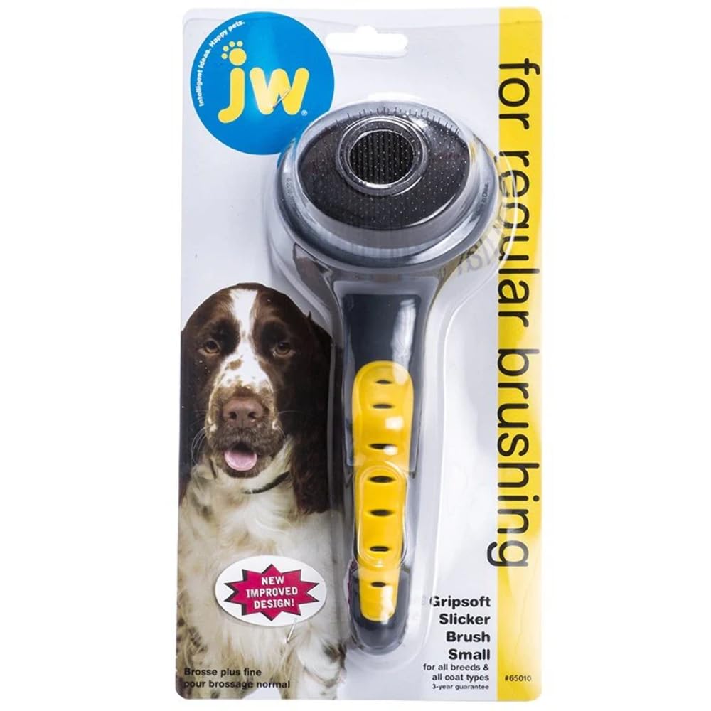 JW Pet Company GripSoft Slicker Brush Dog Brush, Small