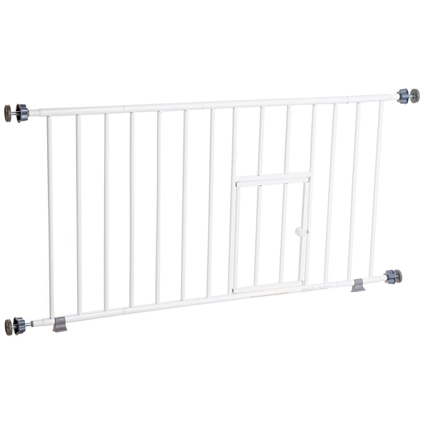 Carlson Pet Products MINI Expandable Extra Wide Pet Gate with Small Pet Door (916006), White, 18-31 inches