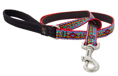 Dog Leash by Lupine 3/4" Wide El Paso Design 6-Foot Long with Padded Handle