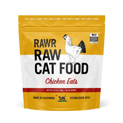 RAWR, Chicken Eats Sliders Raw Frozen Cat Food, 40 Ounce