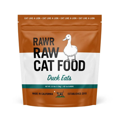 RAWR, Duck Eats Sliders Raw Frozen Cat Food, 40 Ounce