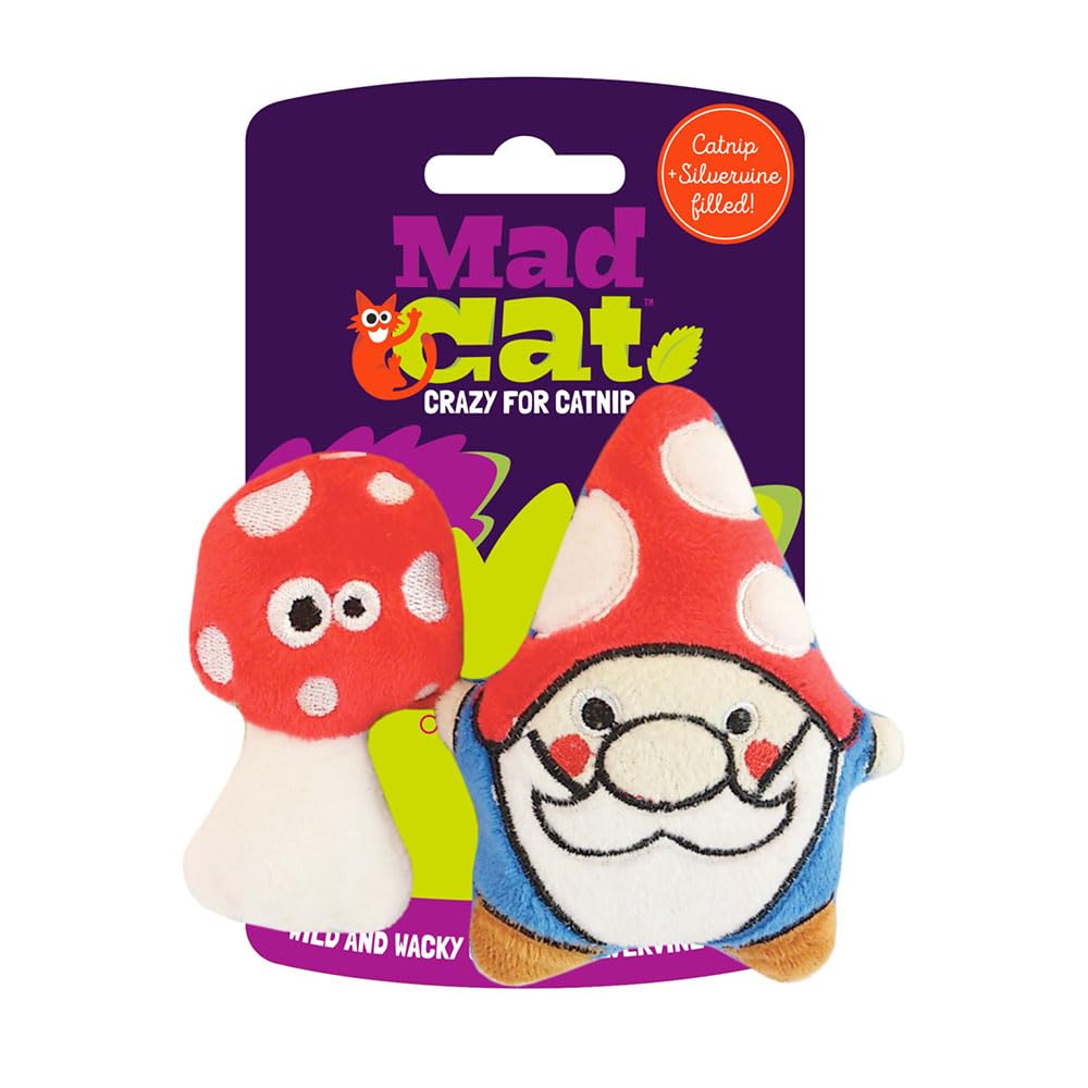 Mad Cat, Gnome Sweet Gnome Catnip & Silvervine Cat Toy, 2 Count