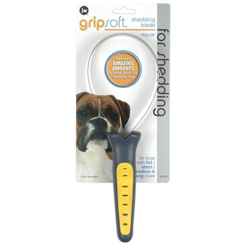JW Pet Company GripSoft Dog Brush - Loop Blade Dog Brush for Shedding & Mats