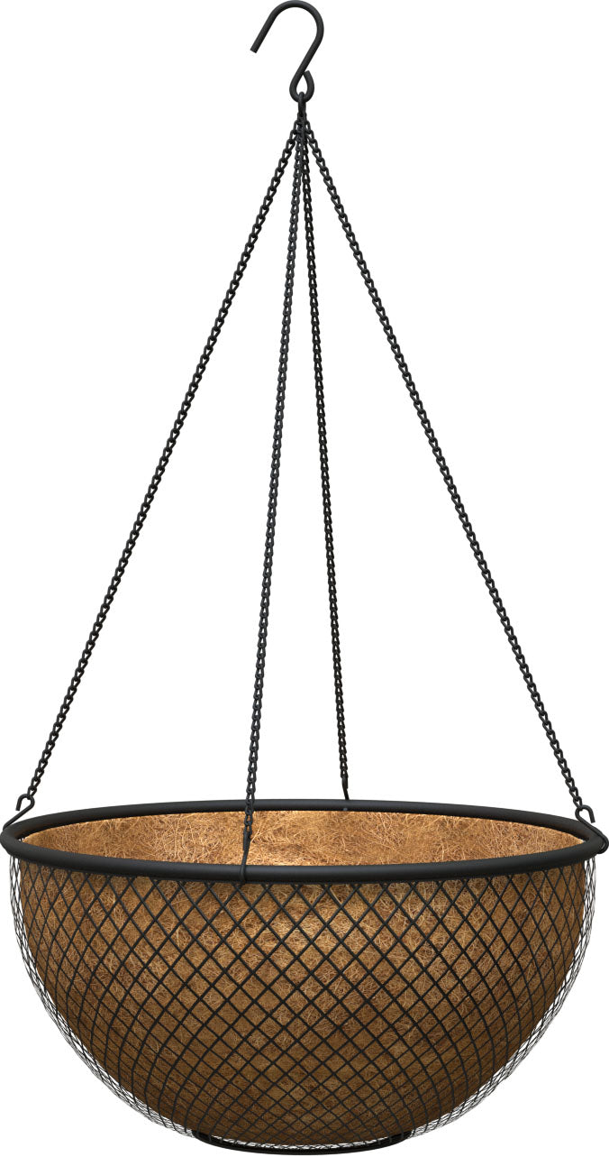 Tube & Mesh Hanging Basket W/Coco Liner
