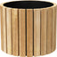 Cedar Slat Wood Planter W/Plastic Fabric Liner