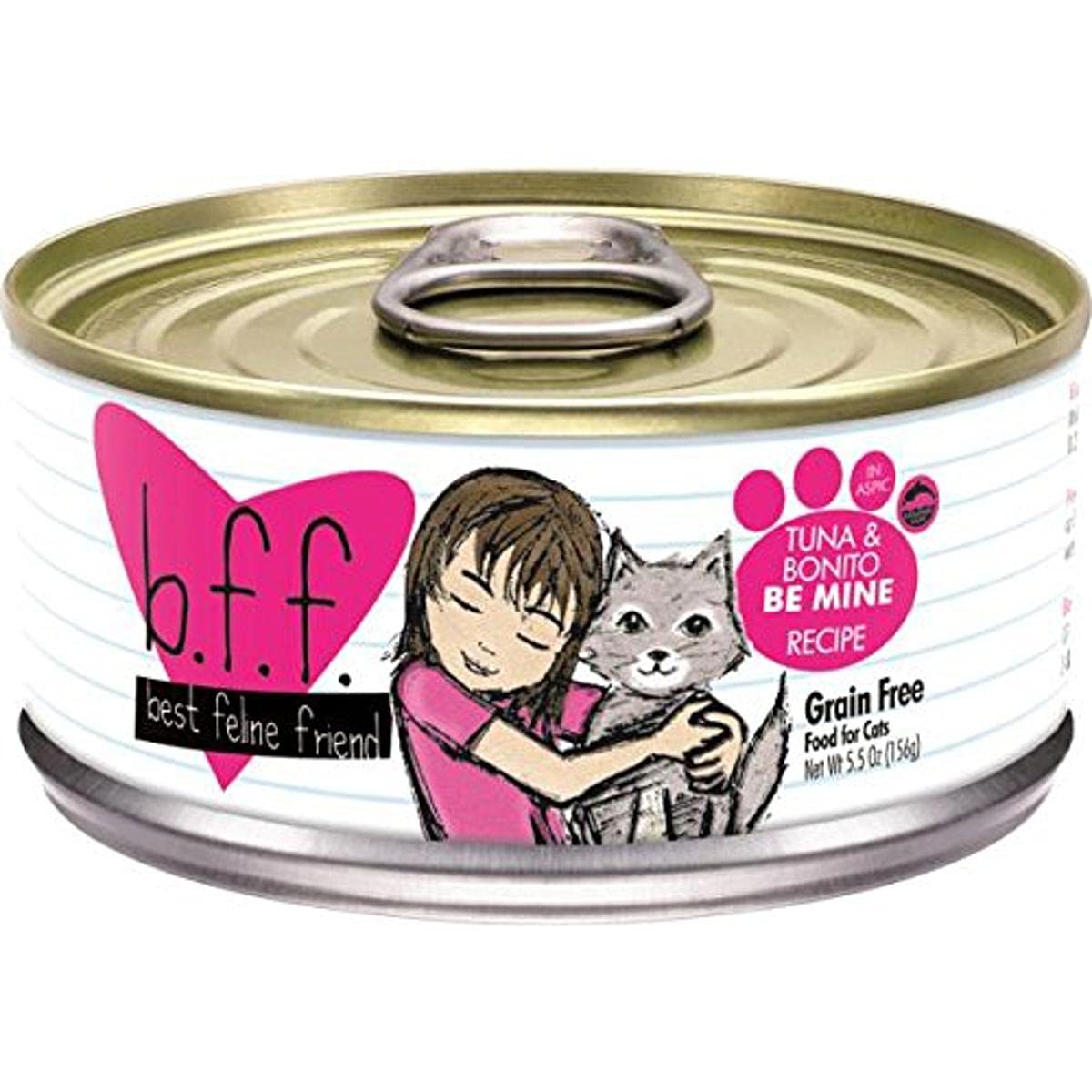 Best Feline Friend Tuna & Bonito Be Mine, (pack of 8, 5.5oz cans)