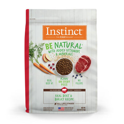 Instinct Be Natural Real Beef & Barley Recipe Natural Dry Dog Food, 25 lb. Bag