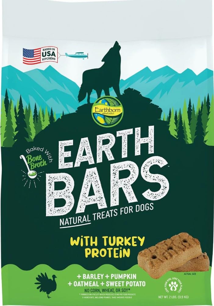 Earthborn Holistic EarthBars with Turkey, Barley and Pumpkin 2 Pounds