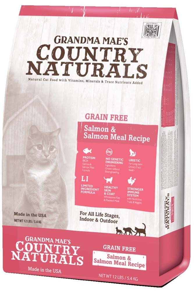 Grandma Mae'S 79700180 6 Lb Country Naturals Grain Free Salmon & Salmon Meal Cat Food, One Size