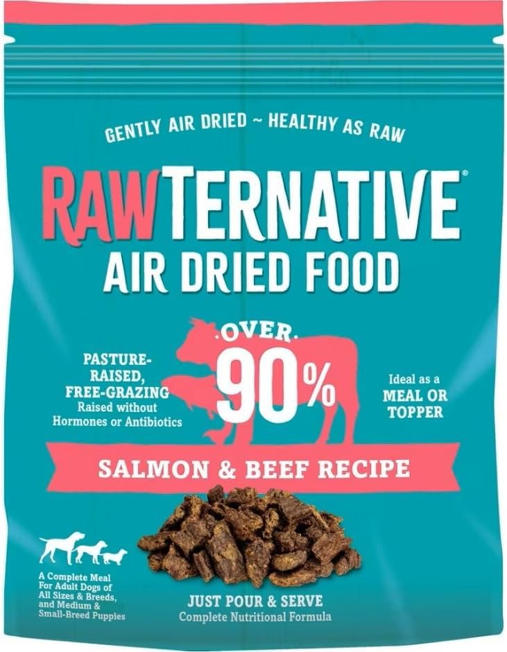 Grandma Mae's Country Naturals RawTernative Air Dried Dog Food. (5OZ Salmon & Beef)