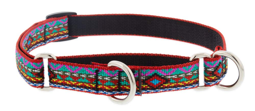 Martingale Small Dog Collar by Lupine 3/4" Wide El Paso Design adjusts 10" to 14"