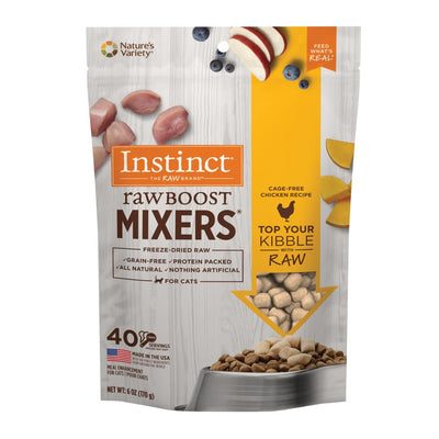 Instinct Raw Boost Mixers Freeze Dried Raw Cat Food Topper, Grain Free Cat Food Topper 6 Ounce (Pack of 1)