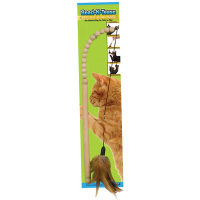 Ware Manufacturing Wood Bead-N-Tease Wand Cat Toy