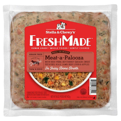 Stella & Chewy's, FreshMade Meat-a-Palooza Gently Cooked Frozen Dog Food, 16 Ounce