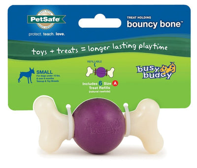 PetSafe® Busy Buddy® Bouncy Bone™, Treat Holding Dog Toy, Small, Best for Dogs Up to 10 Lb.