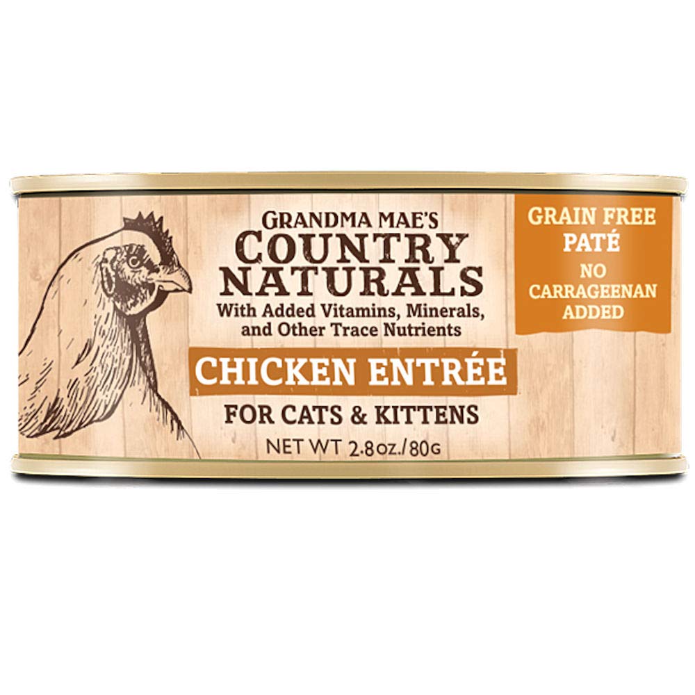 Country Naturals Grandma Mae's Chicken Entree Case of 24-2.8 Oz Cans Cat Food