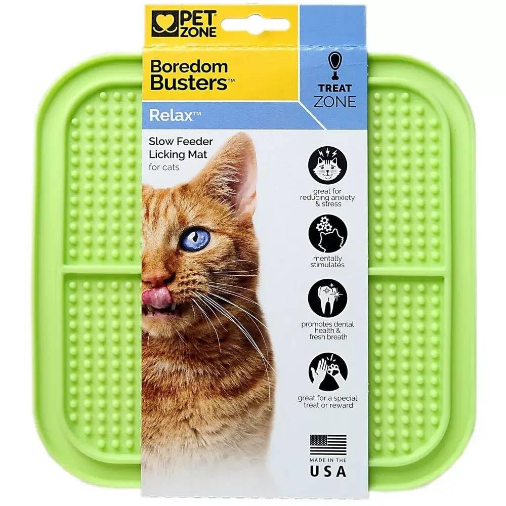 BOREDOM BUSTERS Licking Mat for Cats Relax Green