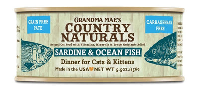 Grandma Mae'S 79700186 5.5 Oz Grain Free Sardine & Ocean Fish Dinner Cat Food (24 Pack), One Size