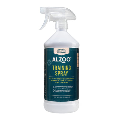 ALZOO Outdoor Training Spray for Dogs, Helps Correct Destructive Behavior Like Marking & Chewing On Outdoor Areas, 100% Plant-Based Active Ingredients, 32 Fl. Oz. Spray Bottle