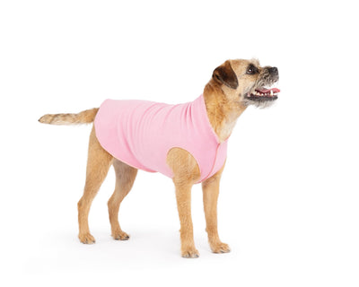 Gold Paw Stretch Fleece Dog Coat, Stretchy Pet Sweater, Machine Washable Pullover for Winter and Fall, Rose, 10