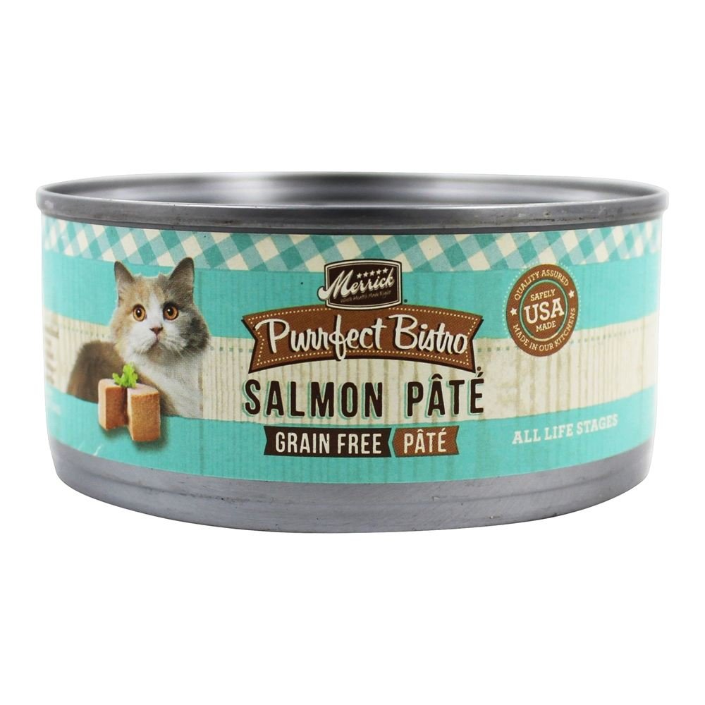 Merrick Purrfect Bistro Grain Free Salmon Pate Canned Cat Food, 5.5 oz., Case of 24