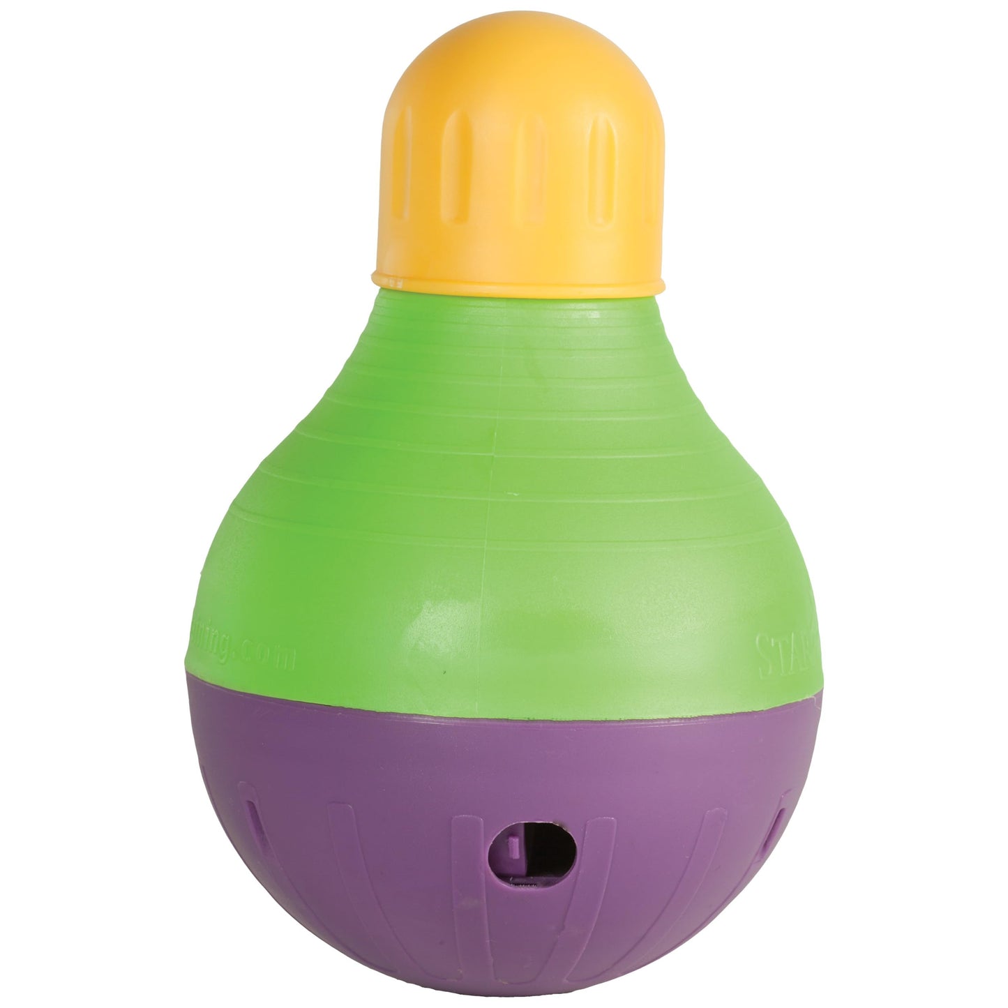 Starmark Bob-A-Lot Interactive Dog Pet Toy, Large, Yellow/Green/Purple