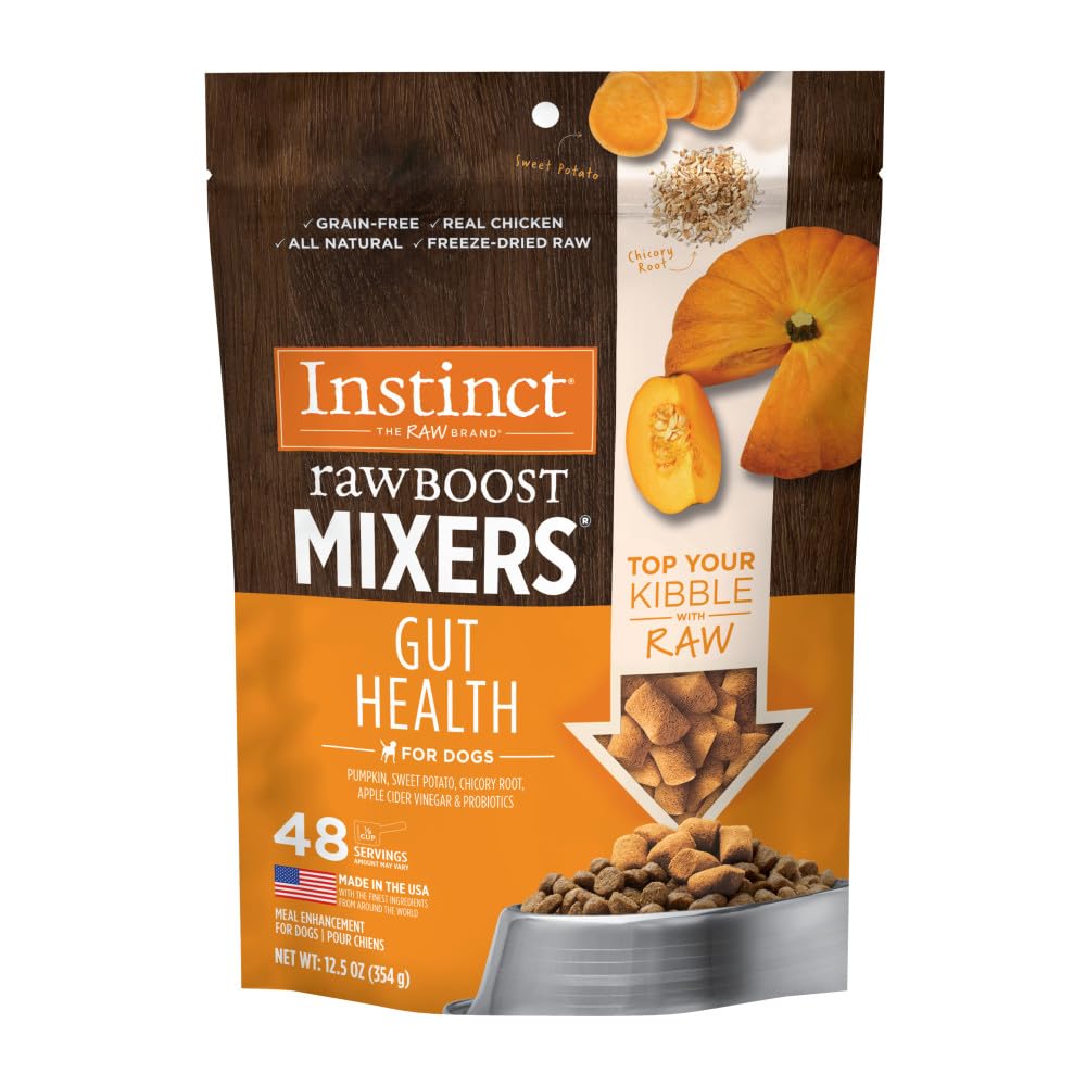 Instinct Raw Boost Mixers Freeze Dried Raw Dog Food Topper, Grain Free Dog Food Topper with Functional Ingredients 12.5 Ounce (Pack of 1)