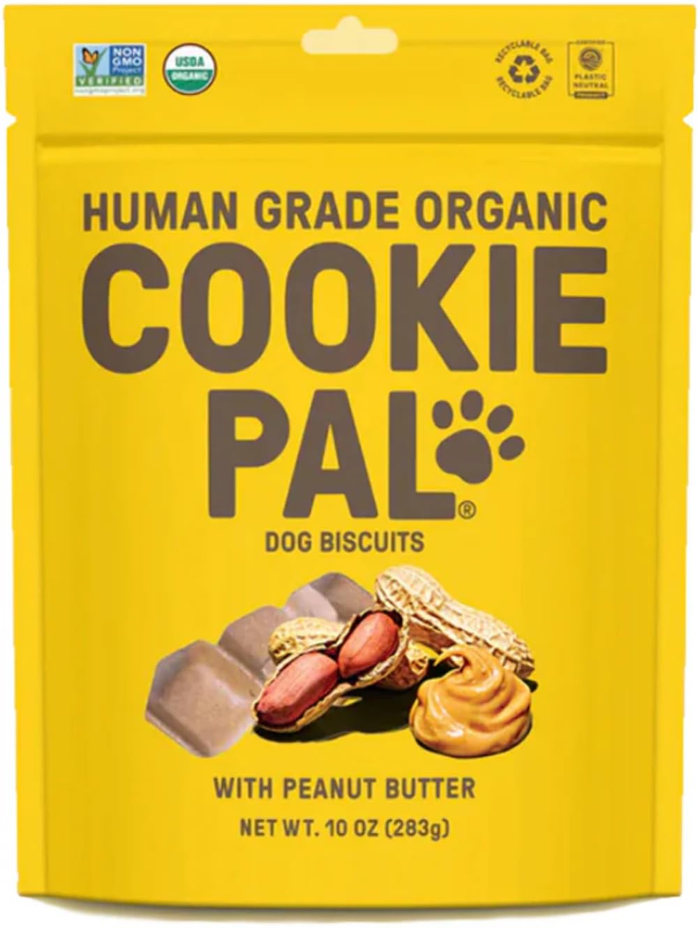 Cookie Pal Organic Peanut Butter Dog Biscuits, 10 OZ