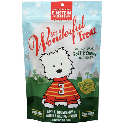 Einstein Pets, It's a Wonderful Treat Apple, Blueberry + Vanilla Recipe with Chia Soft Baked Dog Treats, 5 Ounce