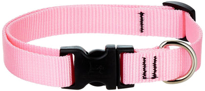 LupinePet Basics 3/4" Pink 13-22" Adjustable Collar for Medium and Larger Dogs