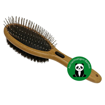 Alcott Bamboo Groom Oval Brush for Pets