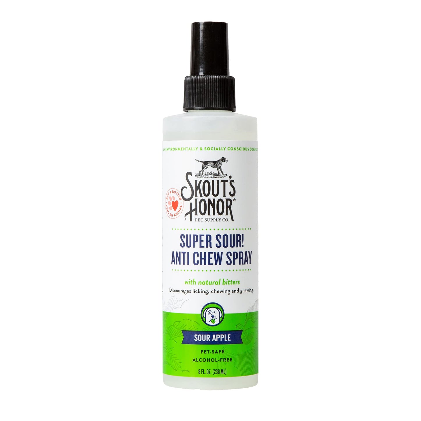 SKOUT'S HONOR Super Sour! Anti Chew Spray - Natural Bitter Formula to Deter Chewing, Licking, and Biting - Safe for Indoor and Outdoor Use, 8 oz