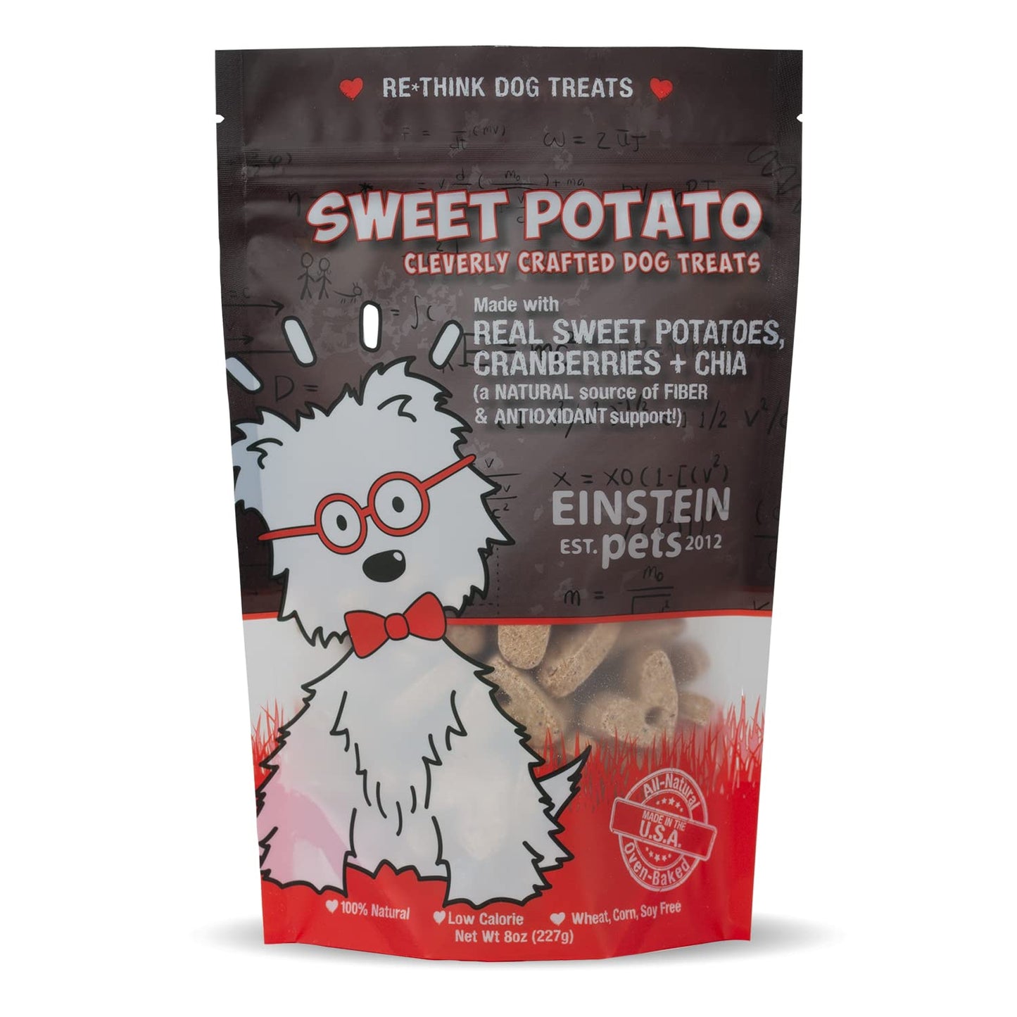 Einstein Pets Made in The USA Natural and Organic Low Calorie Dog Treats - Sweet Potato 8 OZ