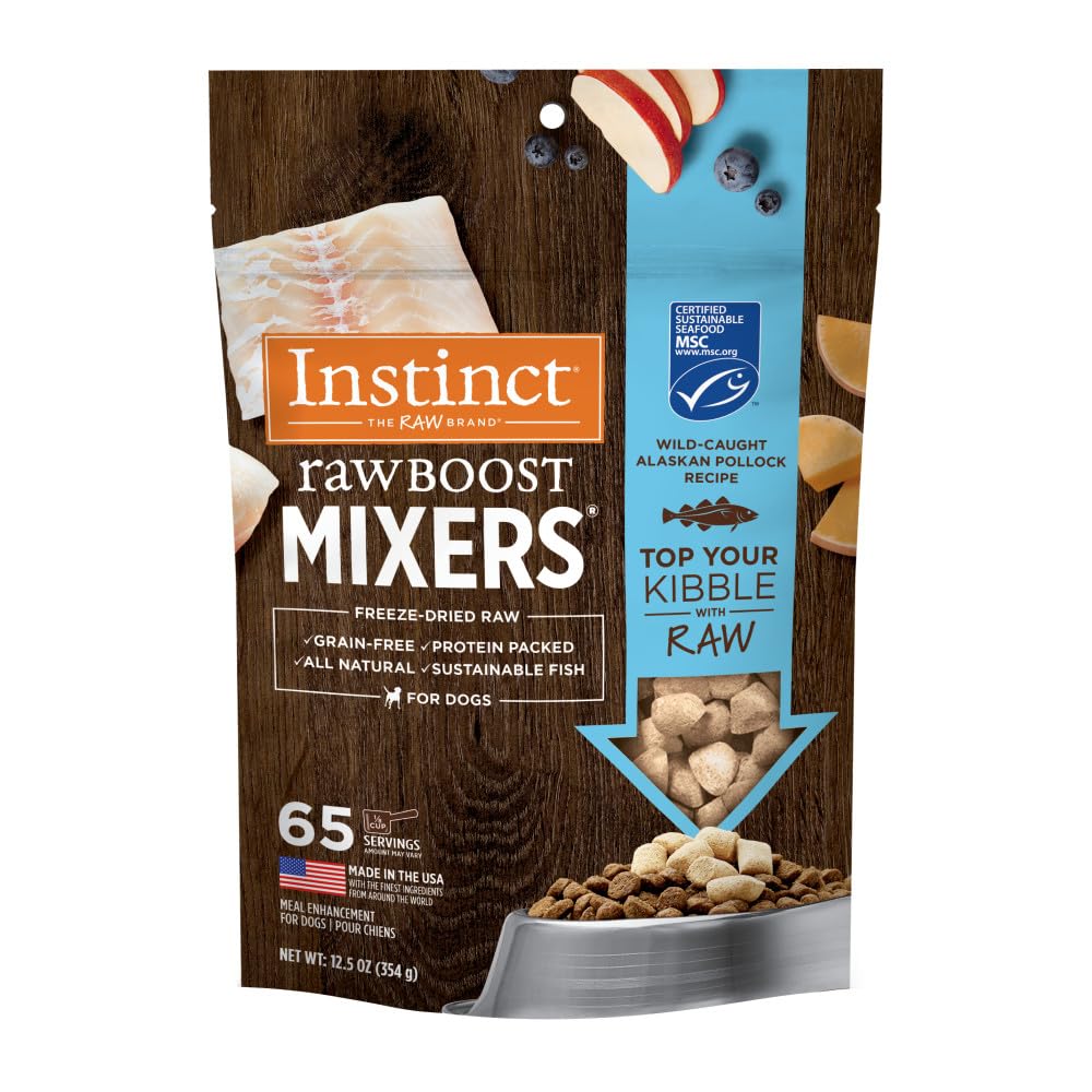 Instinct Raw Boost Mixers Freeze-Dried Dog Food Topper - Pollock, 12.5 Ounces