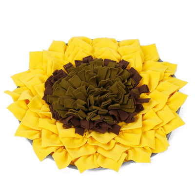 Injoya Sunflower Snuffle Mat for Dogs, Medium Dog Snuffle Mat 19”x19”, Dog Enrichment Tool & Slow Feeder, Multiple Snuffle Types, Durable, Machine Washable, Best for Small & Medium Dogs of All Ages