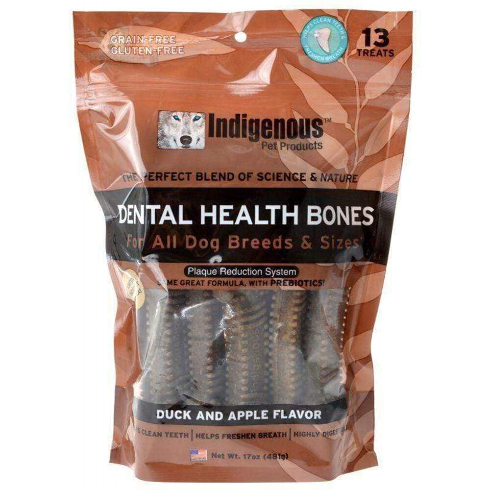 Indigenous Dental Health Bones Duck and Apple Flavor 17 Ounces