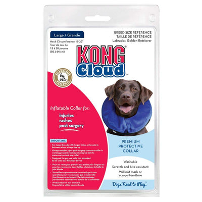 KONG - Cloud Collar - Inflatable Collar - For Injuries, Rashes and Post Surgery Recovery - For Large Dogs