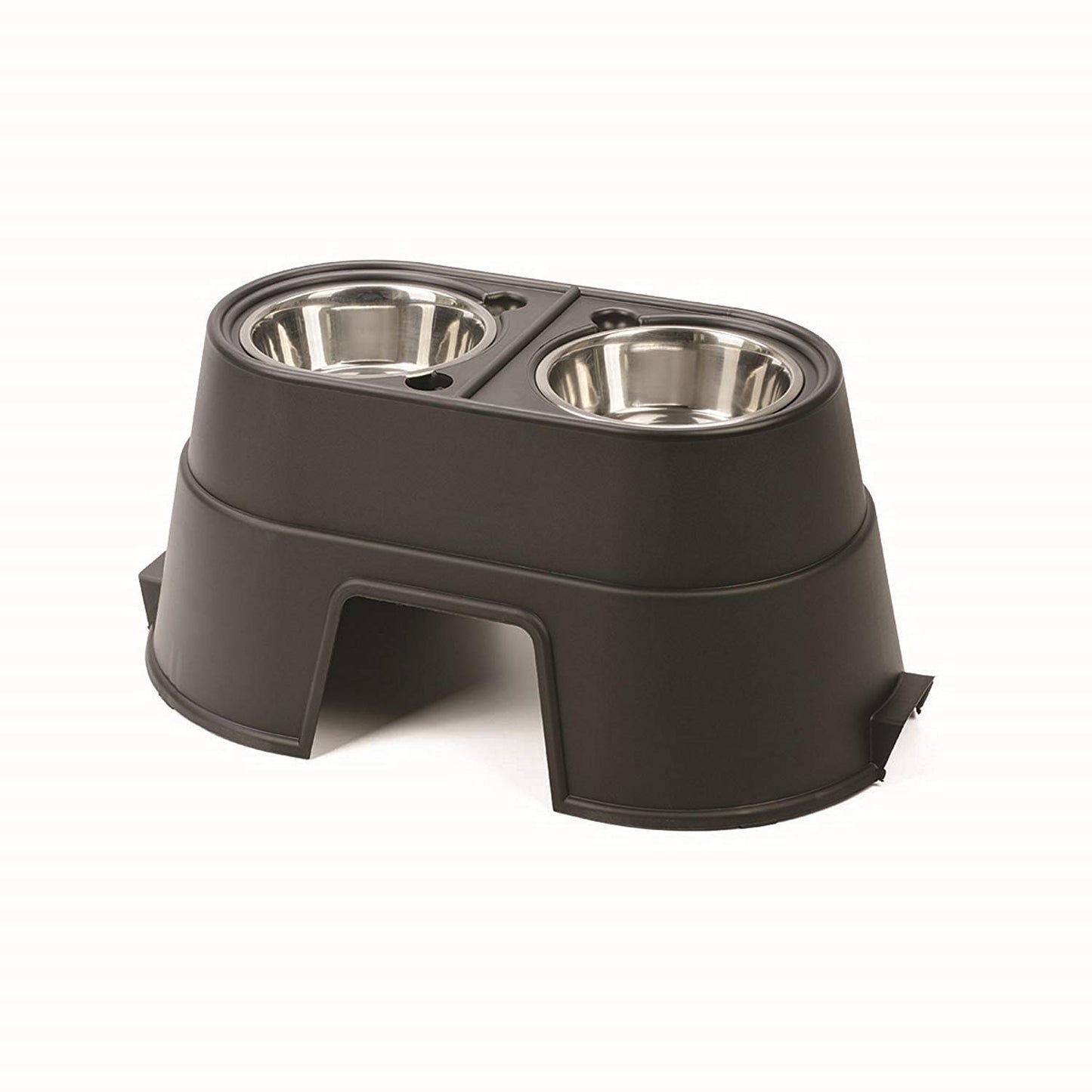 OurPets Comfort Diner Elevated Dog Food Dish (Bowls Available in 4 inches, 8 inches and 12 inches for Large , Medium and Small Dogs), Black, 12-inch