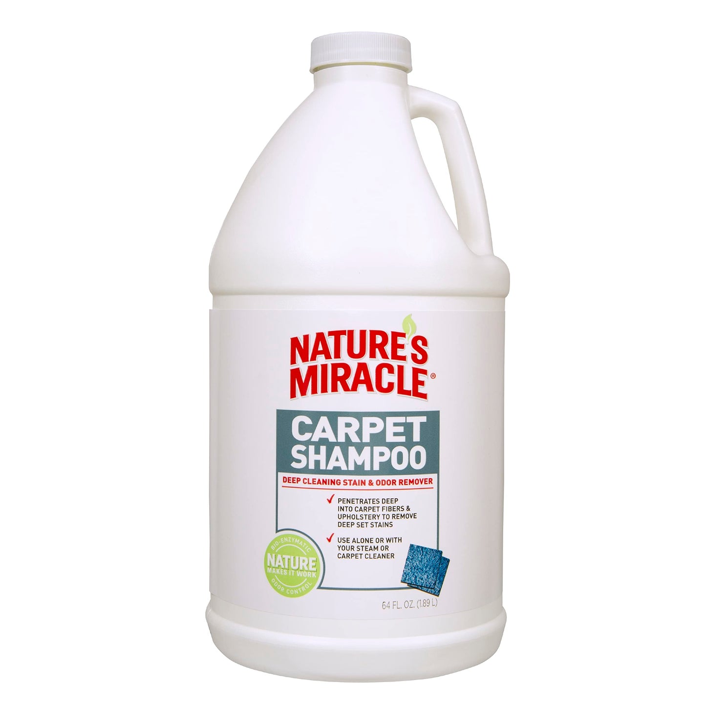 Nature's Miracle Carpet Shampoo, Deep-Cleaning Stain and Odor Remover 64 Ounce