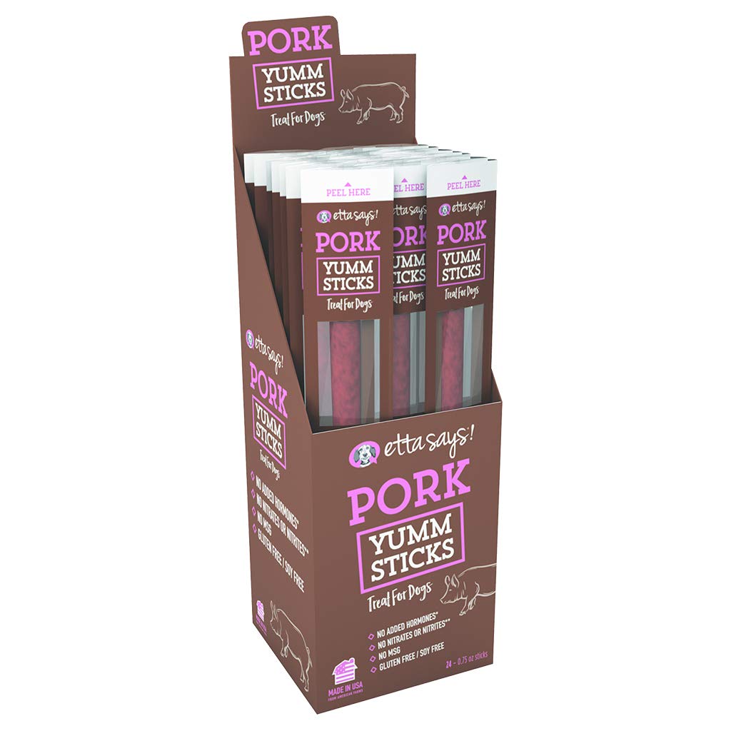 Etta Says 41400796 Yum Sticks Pork Dog Treat - 24 Count