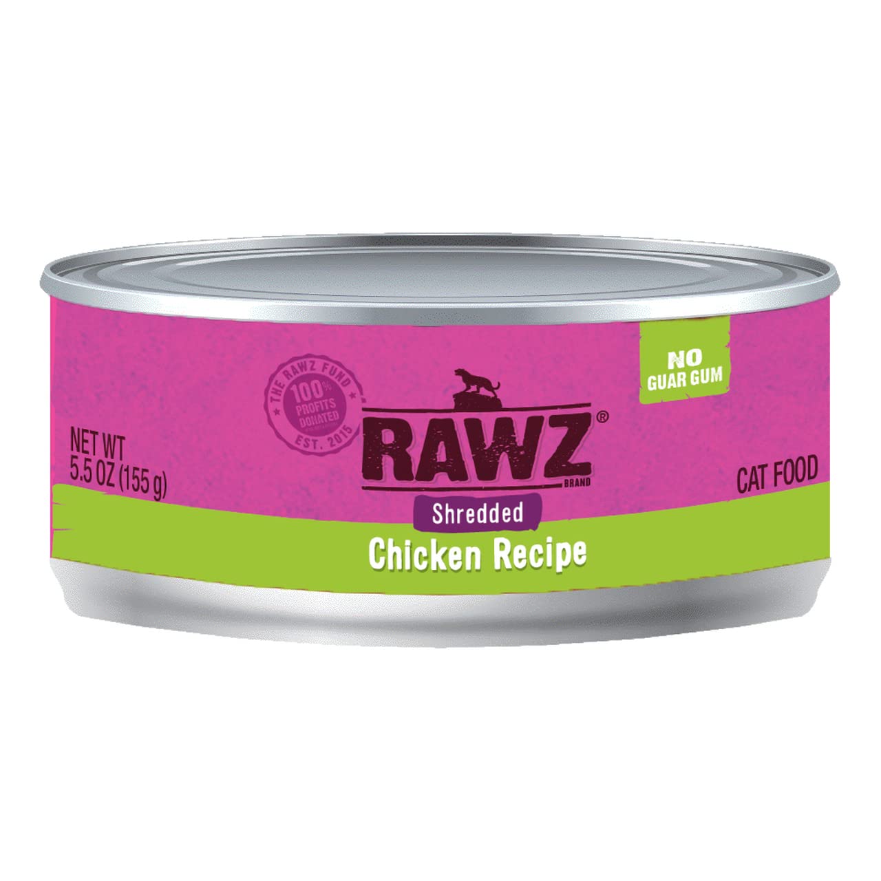 Rawz, Shredded Chicken Recipe Adult Canned Cat Food, 5.5 oz