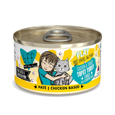 Best Feline Friend B.F.F. Play Chicken & Turkey Topsy Turvy Pate Recipe Canned Cat Food