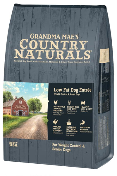 Grandma Mae's Country Naturals Grain Inclusive Dry Dog Food 12 LB Low Fat Chicken & Brown Rice