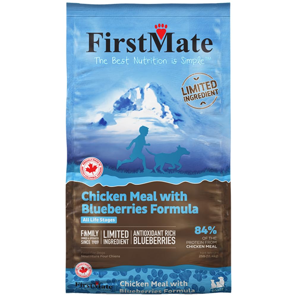 FirstMate Chicken Meal with Blueberries Limited Ingredient Diet Grain-Free Dry Dog Food, 25-lb