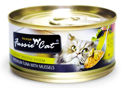 Fussie Cat Premium Tuna with Mussels in Aspic Cat Food 24ea/2.82oz