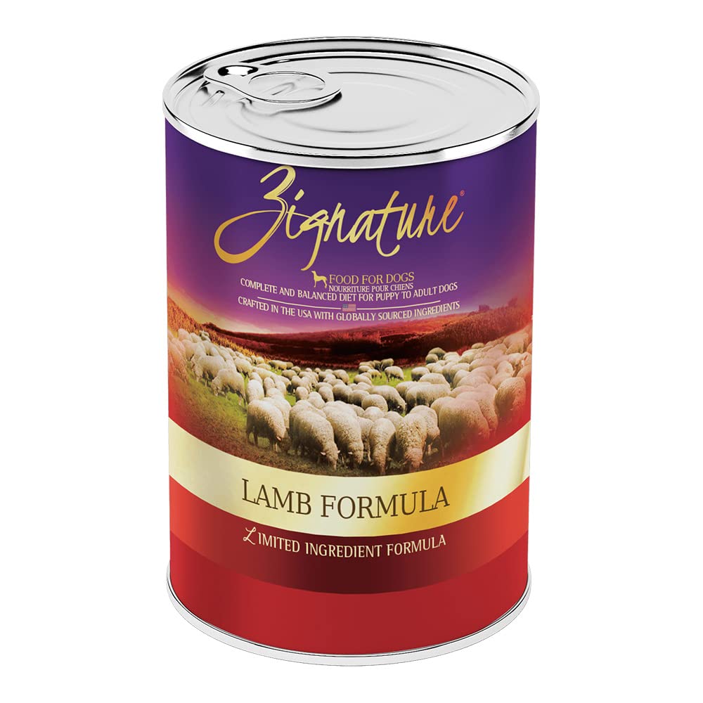 Zignature Lamb Canned Dog Food 13oz, case of 12