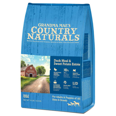 Grandma Mae's Country Naturals Grain Inclusive Dry Dog Food 14 LB Duck & Sweet Potato