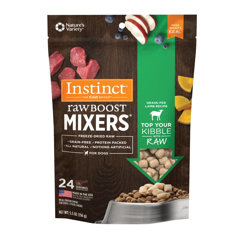 Instinct Raw Boost Mixers Freeze Dried Raw Dog Food Topper, Grain Free Freeze Dried Dog Food Topper 5.5 Ounce (Pack of 1)